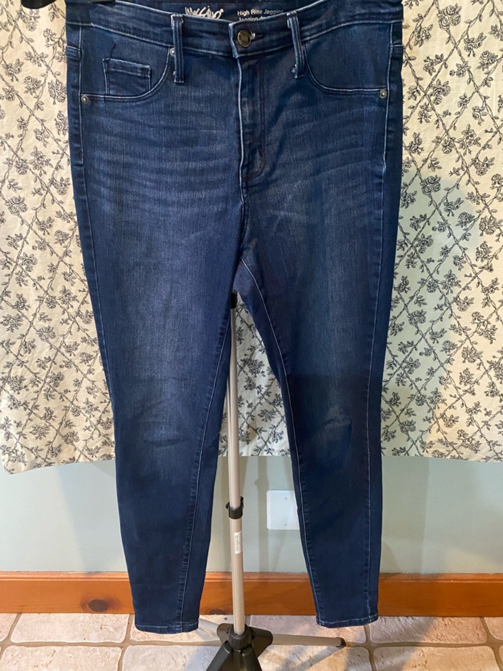 Women’s High-Rise Dark Blue Jeggings — Stretch Slim Fit